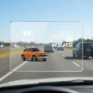 Alternative view of 현대 투명 아크릴 커스텀 주차번호판 차량용 전화번호판