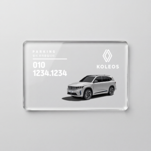 르노 자동차용 투명 아크릴 커스텀 주차번호판 제작형