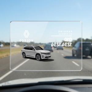 Alternative view of 르노 자동차용 투명 아크릴 커스텀 주차번호판 제작형