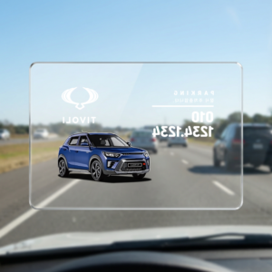 Alternative view of KGM 차량 전화번호 알림판 투명 아크릴 커스텀 주차번호