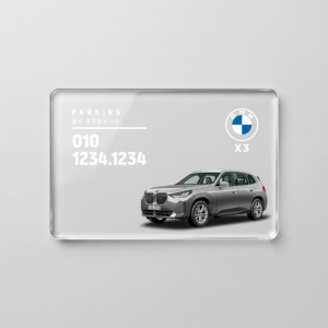 BMW 자동차 전화번호판 투명 아크릴 커스텀 주차 안내