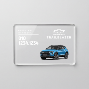 쉐보레 차량용 전화번호 표시 투명 아크릴 커스텀 주차판