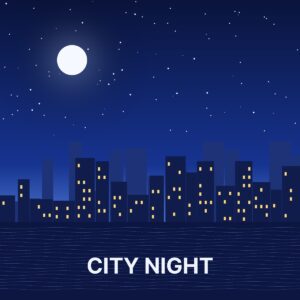 city night keyring art