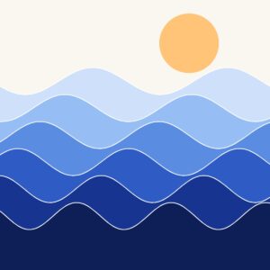 wave graphic stand art