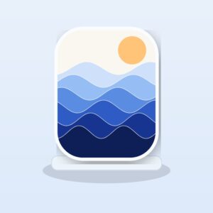 wave graphic stand main